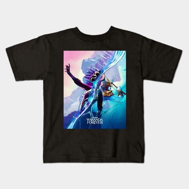 Wakanda Forever Kids T-Shirt by SecretGem